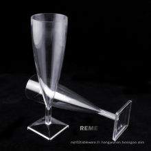 Vaisselle Plastic Cup Square Bottom Champagne Glasse
